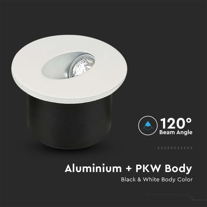 Spot d'escalier LED LED/3W/230V 3000K blanc