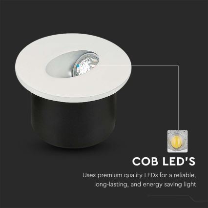 Spot d'escalier LED LED/3W/230V 3000K blanc