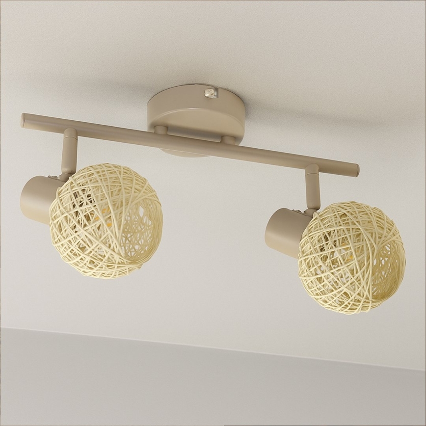 Spot DEX 2xE14/10W/230V beige/crème