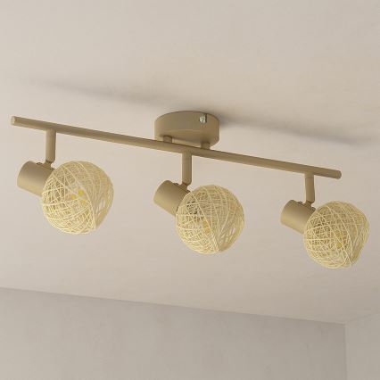 Spot DEX 3xE14/10W/230V beige/crème