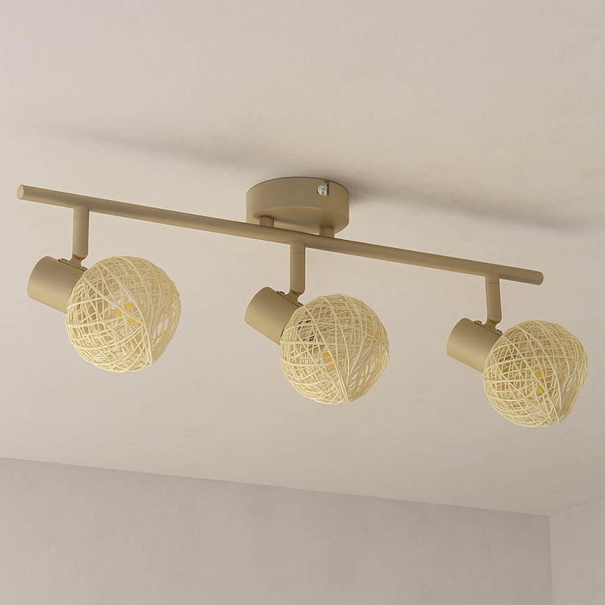 Spot DEX 3xE14/10W/230V beige/crème