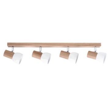 Spot directionnel SVENDA 4xE27/60W/230V chêne/blanc