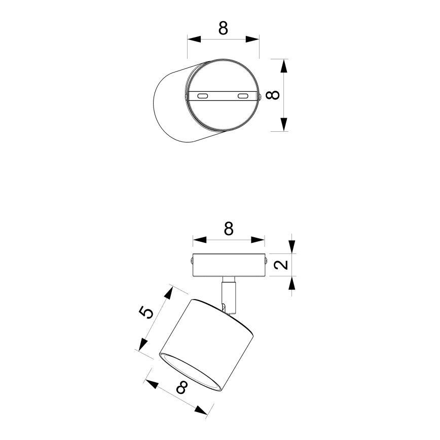 Spot DIXIE 1xGX53/11W/230V blanc