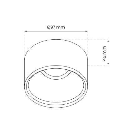Spot encastrable BALI 1xGU5,3/MR16/25W/12V arrondi blanc