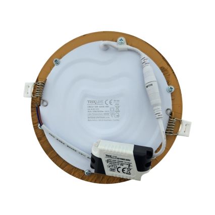 Spot encastrable CIRCLE LED/12W/230V 4200K d. 16,7 cm marron