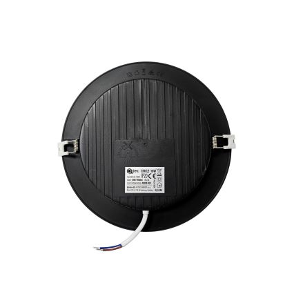 Spot encastrable CIRCLE LED/18W/230V 4000K d. 22 cm noir
