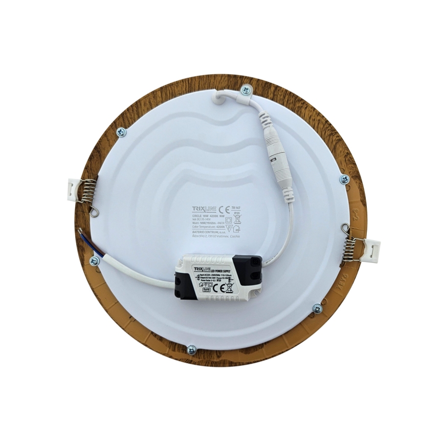 Spot encastrable CIRCLE LED/18W/230V 4200K d. 22 cm marron