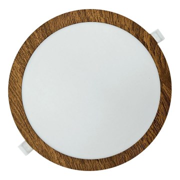 Spot encastrable CIRCLE LED/24W/230V 4200K d. 29,6 cm marron