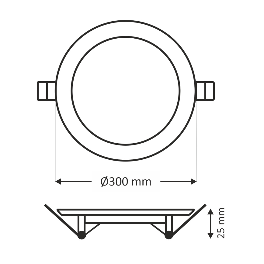 Luminaire LED encastrable CIRCLE LED/24W/230V