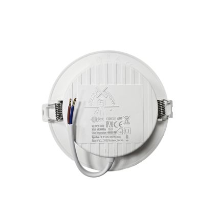 Spot encastrable CIRCLE LED/6W/230V 4000K d. 12 cm blanc
