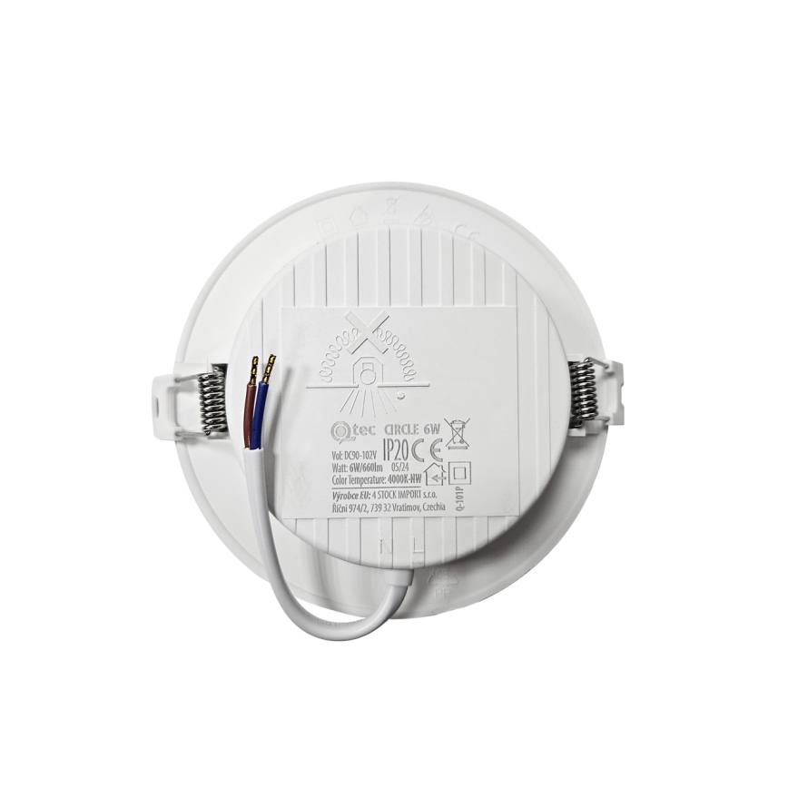 Spot encastrable CIRCLE LED/6W/230V 4000K d. 12 cm blanc