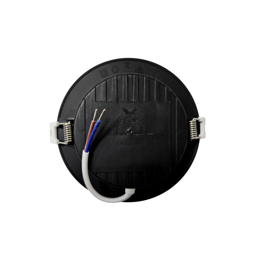 Spot encastrable CIRCLE LED/6W/230V 4000K d. 12 cm noir