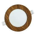Spot encastrable CIRCLE LED/6W/230V 4200K d. 11,8 cm marron