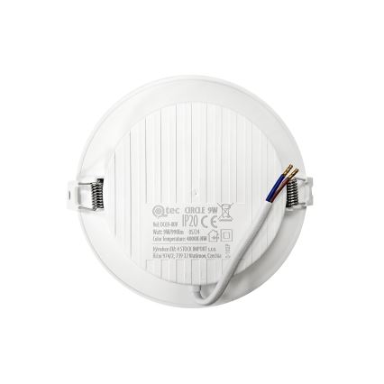 Spot encastrable CIRCLE LED/9W/230V 4000K d. 14,5 cm blanc