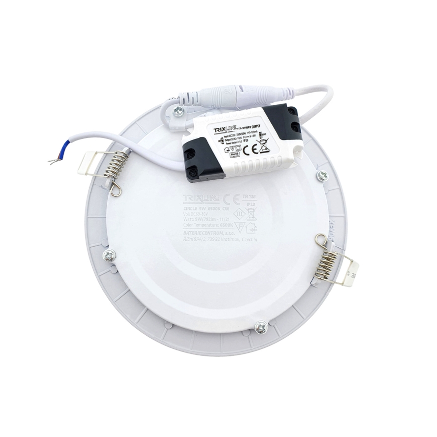 Spot encastrable CIRCLE LED/9W/230V 6500K d. 14,5 cm blanc