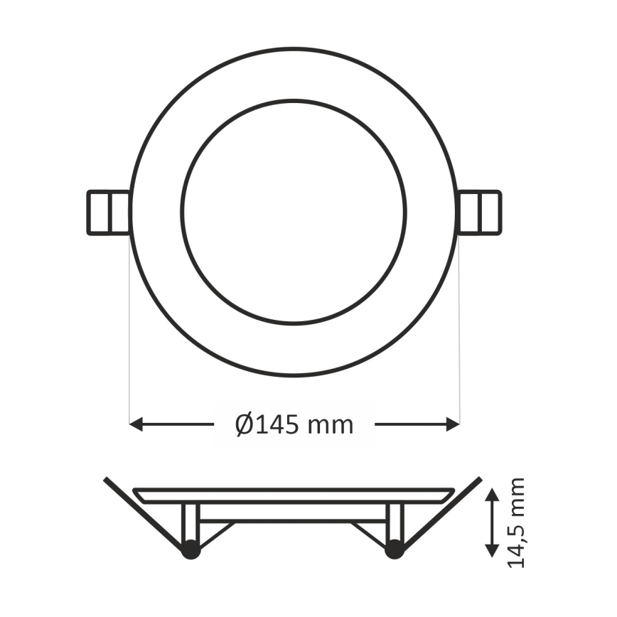 Spot encastrable CIRCLE LED/9W/230V 6500K d. 14,5 cm blanc