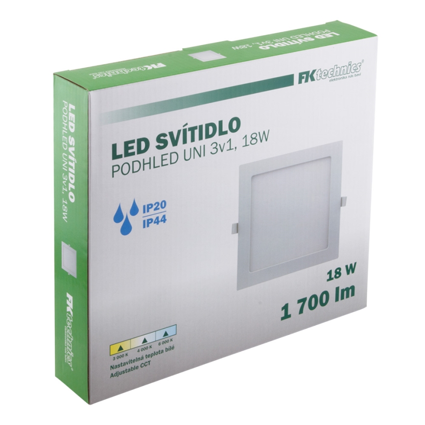 Spot encastrable de salle de bain LED LED/18W/230V 3000/4000/6000K IP44