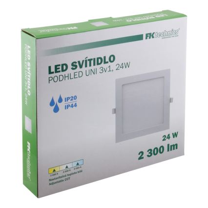 Spot encastrable de salle de bain LED LED/24W/230V 3000/4000/6000K IP44