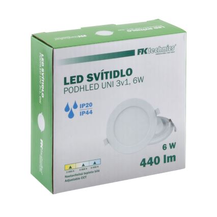 Spot encastrable de salle de bain LED LED/6W/230V 3000/4000/6000K IP44