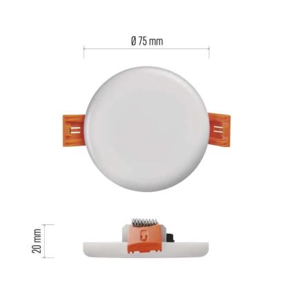 Spot encastrable de salle de bain LED LED/6W/230V IP65