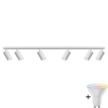 Spot encastrable de salle de bain LED RGBW dimmable TURYN 6xGU10/6,5W/230V 2700-6500K Wi-Fi IP44 blanc
