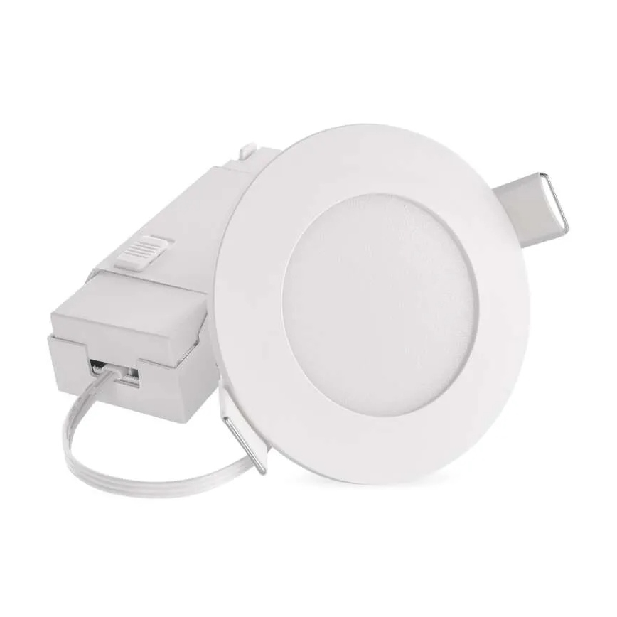 Spot encastrable de salle de bain LORI LED/4,5W/230V IP65 2700/4000K d. 8,5 cm blanc
