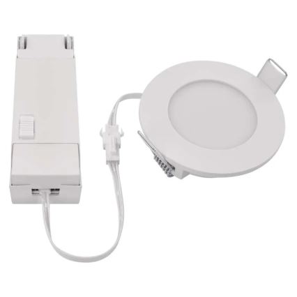 Spot encastrable de salle de bain LORI LED/4,5W/230V IP65 2700/4000K d. 8,5 cm blanc