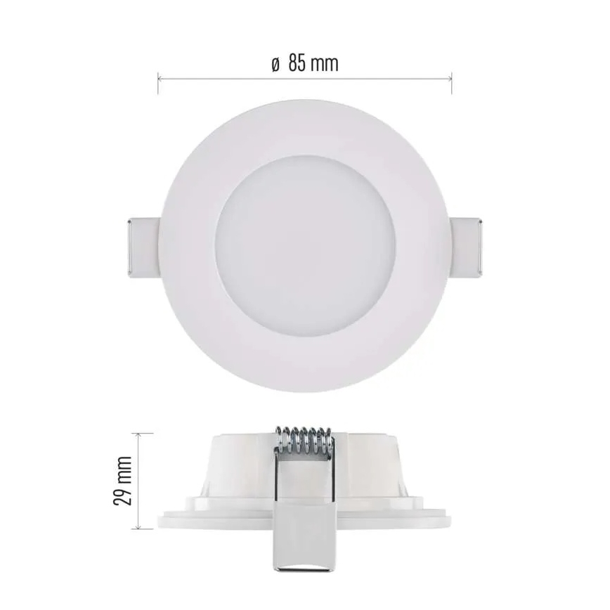 Spot encastrable de salle de bain LORI LED/4,5W/230V IP65 2700/4000K d. 8,5 cm blanc