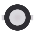 Spot encastrable de salle de bain LORI LED/4,5W/230V IP65 2700/4000K d. 8,5 cm noir