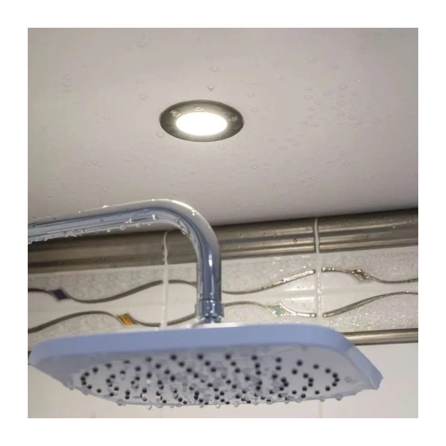 Spot encastrable de salle de bain LORI LED/4,5W/230V IP65 2700/4000K d. 8,5 cm noir