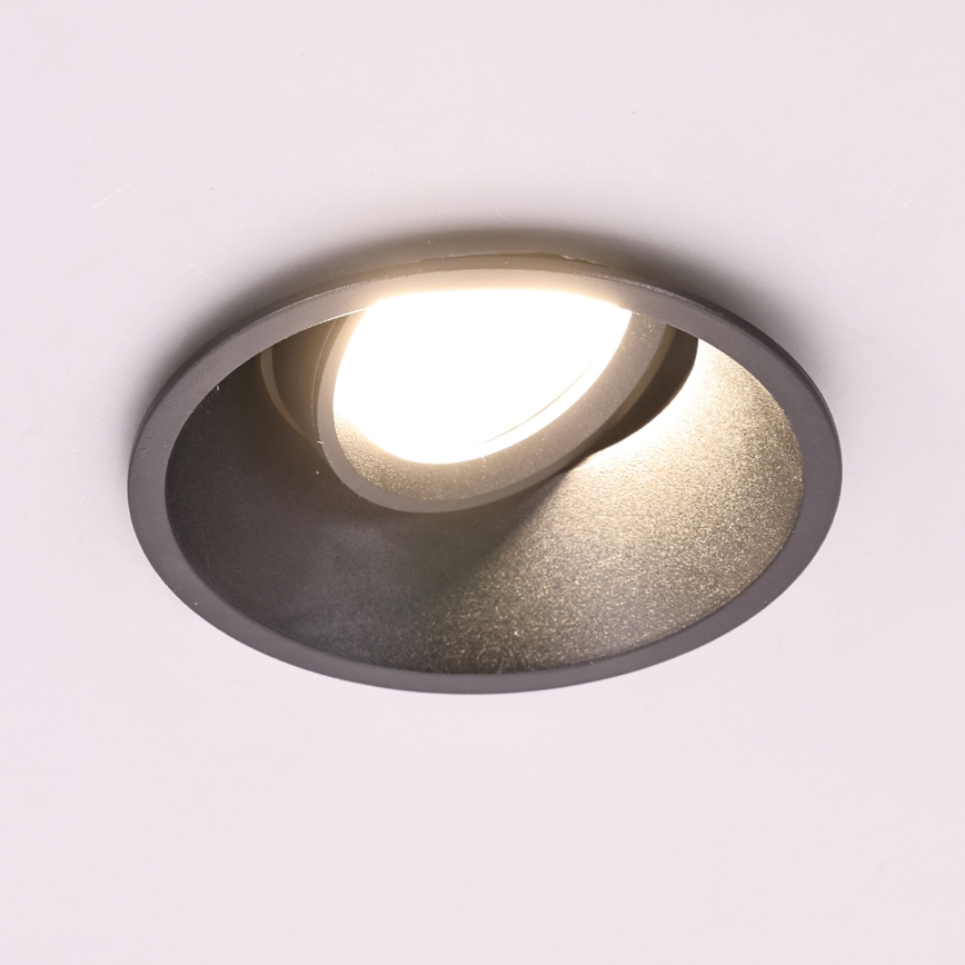 Spot encastrable EYE 1xGU10/25W/230V arrondi noir