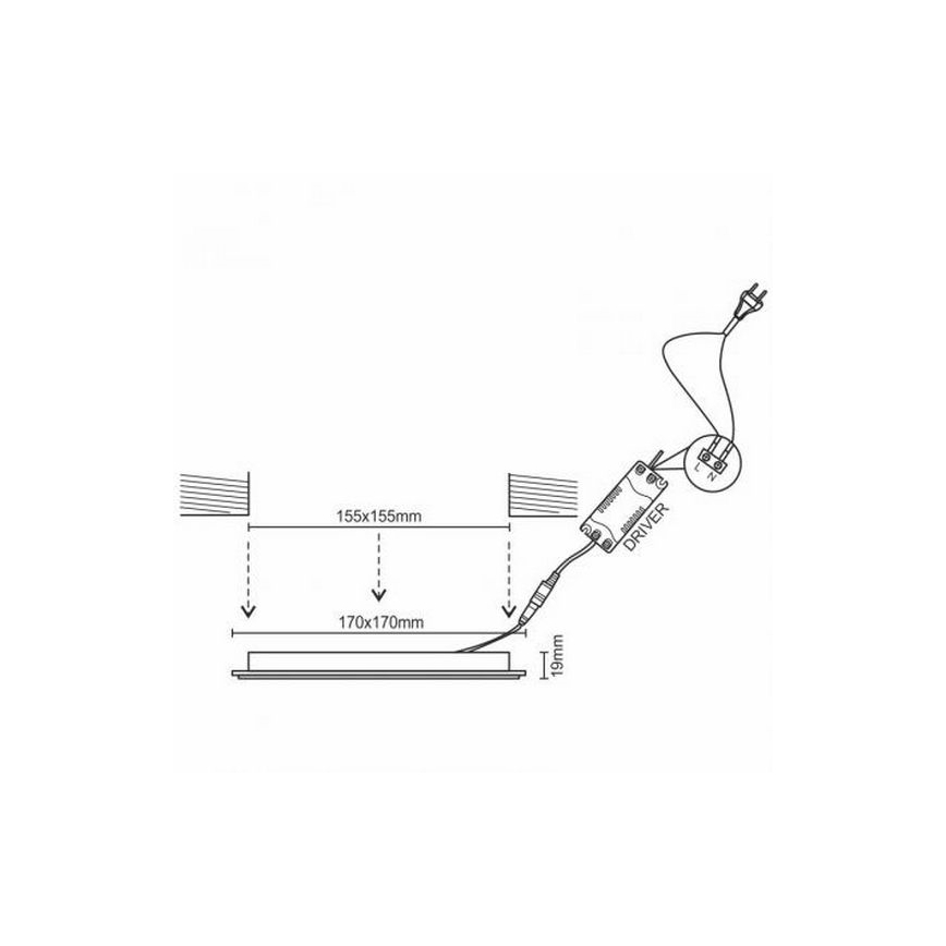Spot encastrable LED/12W/230V