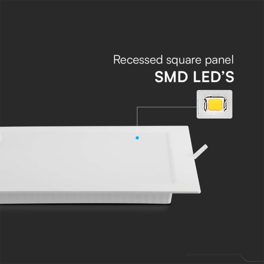 Spot encastrable LED/18W/230V 22x22 cm 4000K blanc