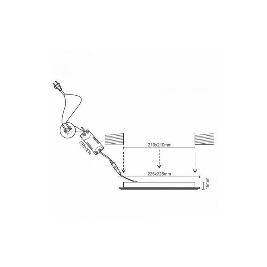 Spot encastrable LED/18W/230V