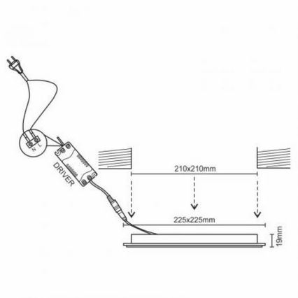 Spot encastrable LED/18W/230V