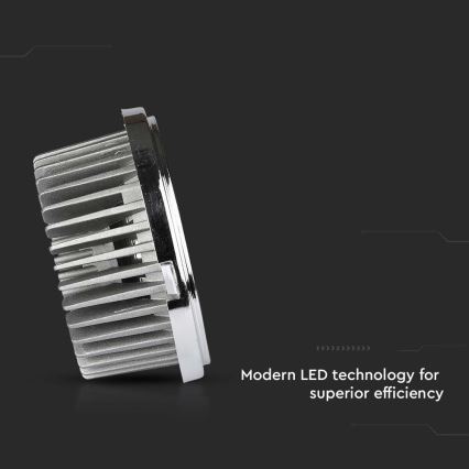 Spot encastrable LED/20W/230V 3000K 40°/20° d. 11 cm chrome brillant