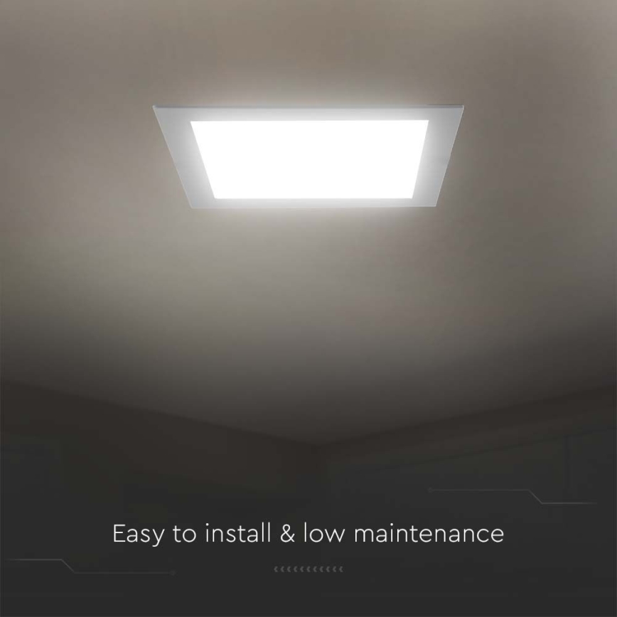 Spot encastrable LED/24W/230V 29,5x29,5 cm 4000K blanc
