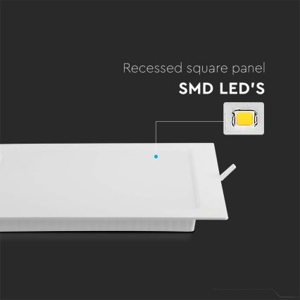 Spot encastrable LED/24W/230V 29,5x29,5 cm 4000K blanc