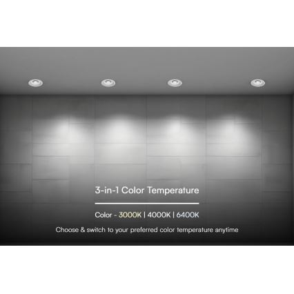 Spot encastrable LED/24W/230V 3000/4000/6400K ø 13,5 cm blanc
