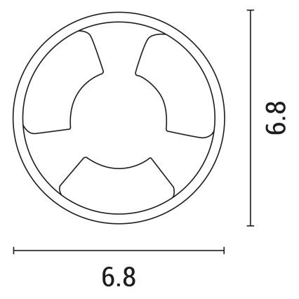 Spot encastrable LED/3W/12V IP65