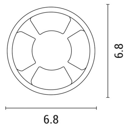 Spot encastrable LED/3W/12V IP65