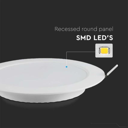 Spot encastrable LED/3W/230V d. 9,5 cm 6500K blanc
