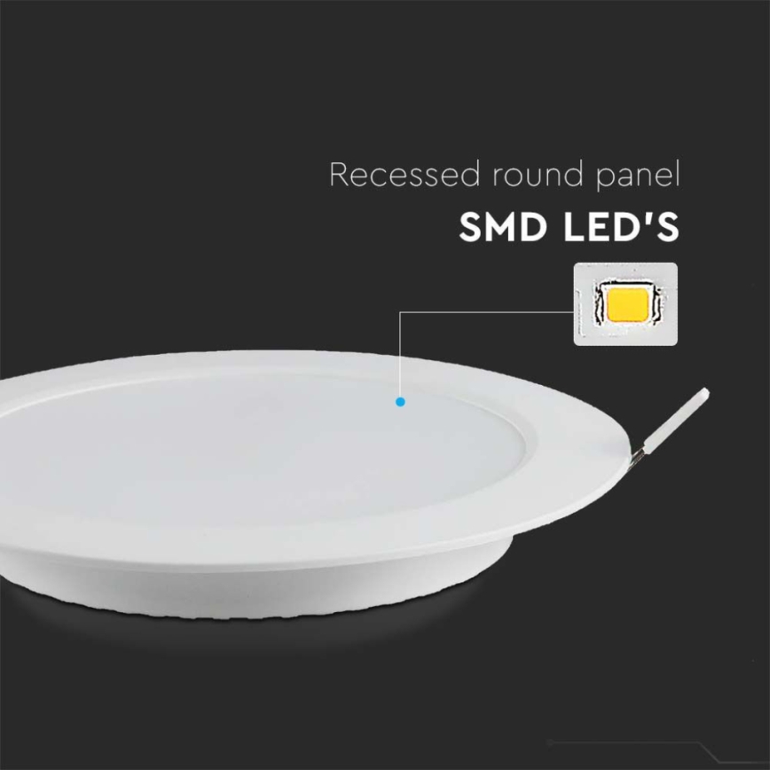 Spot encastrable LED/3W/230V d. 9,5 cm 6500K blanc