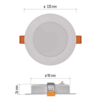 Spot encastrable LED LED/9W/230V diam. 12 cm blanc