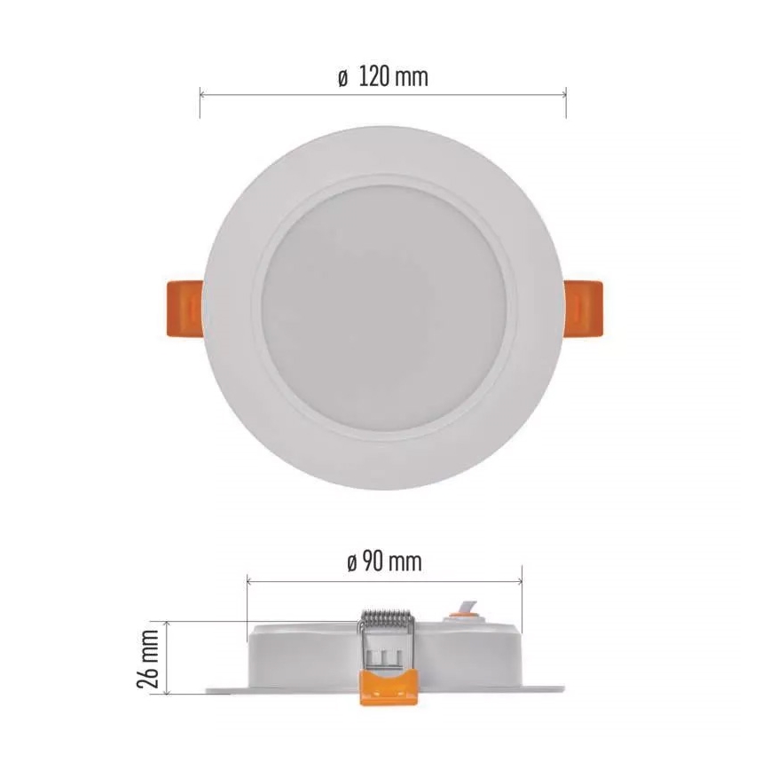 Spot encastrable LED LED/9W/230V diam. 12 cm blanc