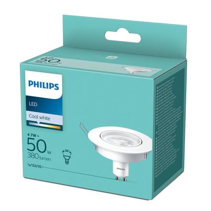 Spot encastrable LED Philips GU10/4,7W/230V 4000K