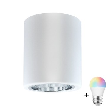 Spot encastrable LED RGBW dimmable JUPITER 1xE27/6,5W/230V 2700-6500K Wi-Fi de 9,8 cm blanc