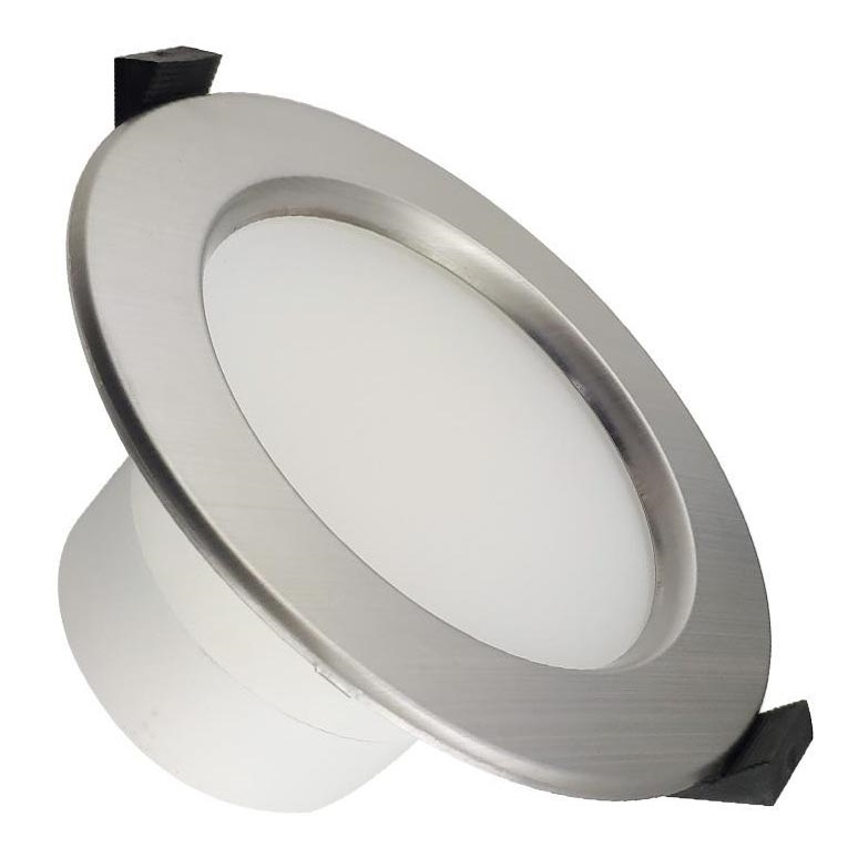 Spot encastrable LED salle de bain LED/10W/230V 4000K argent IP44