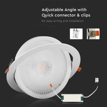 Spot encastrable LED SAMSUNG CHIP LED/20W/230V 3000K