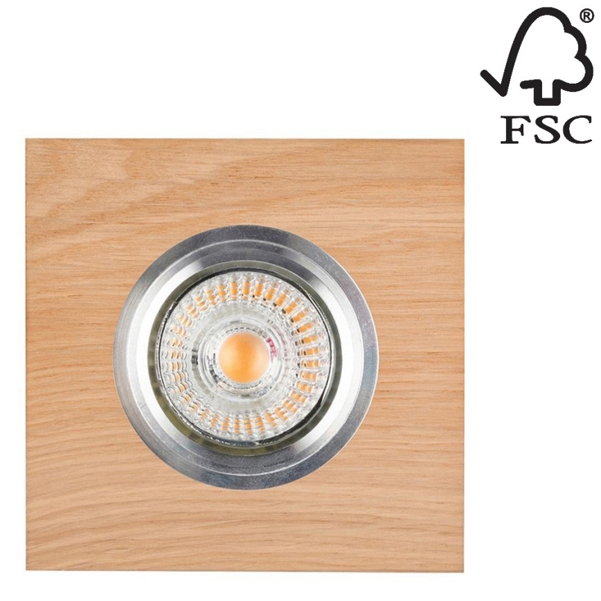 Spot encastrable LED VITAR 1xGU10/5W/230V CRI 90 chêne – FSC certifié